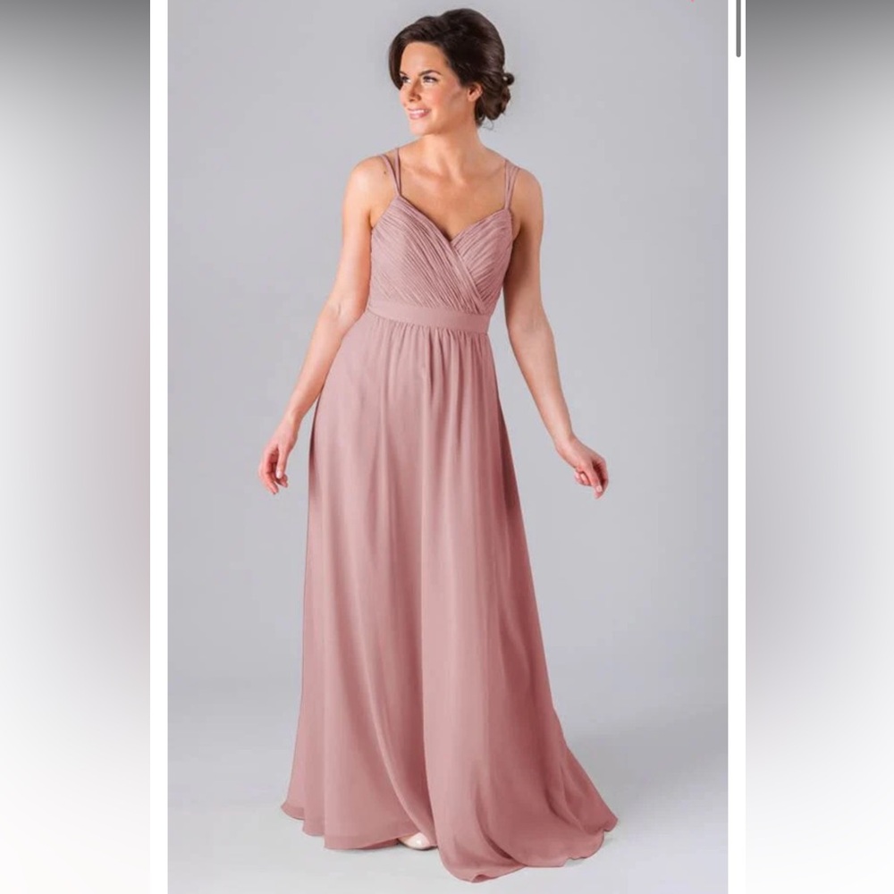 Kennedy Blue Long Bridesmaid Dress in Desert Rose - bridesmaid prom formal gown